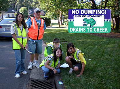 group marking storm drains